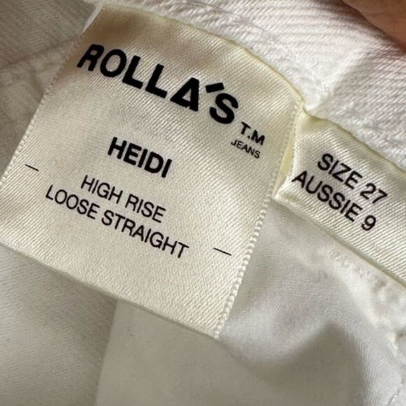 Rolla's Heidi High Rise Loose Ripped Straight Jeans Women’s Sz 27 - Picture 9 of 9